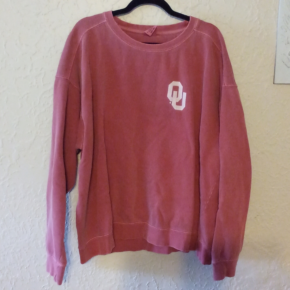 Distressed Oversized OU Crewneck